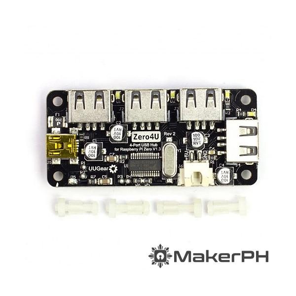 Zero4U,4 Port USB Hub for Raspberry Pi