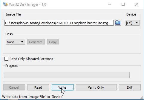 Win32DiskImager,Installing Operating System Images On Raspberry Pi,Installing OS Images w/ Win32DiskImager