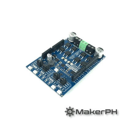 10Amp 7V-30V DC Motor Driver Shield for Arduino (2 Channels) (SHIELD-MDD10)