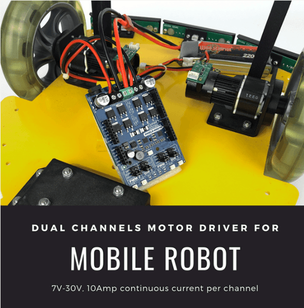 10Amp 7V-30V DC Motor Driver Shield for Arduino,SHIELD-MDD10,Motor Driver