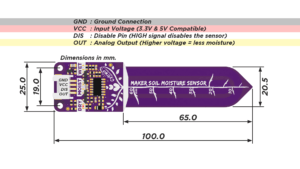 Maker Soil Moisture Sensor,soil moisture sensor,Maker Soil Moisture Sensor (Capacitive)