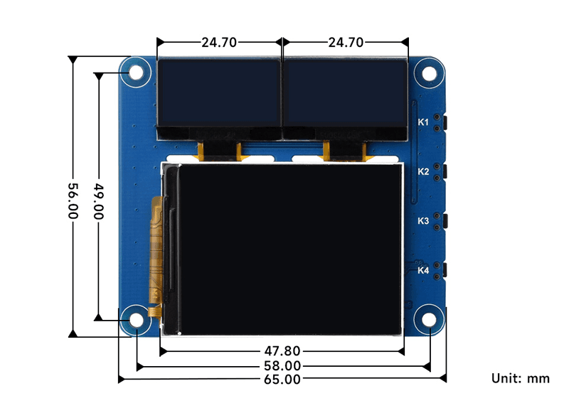 Raspberry pi LCD,Raspberry pi OLED,Raspberry Pi Screen,OLED LCD HAT