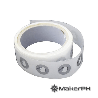 Roll of NFC stickers for electronics projects.