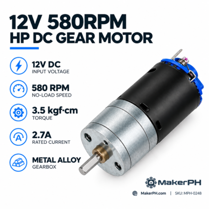 12v 580rpm 3.5 kgf.cm hp dc gear motor