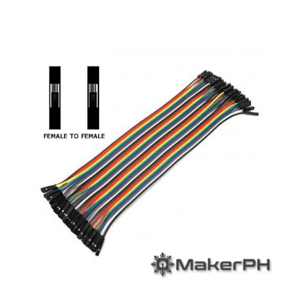 Colorful female-to-female jumper wires for electronics