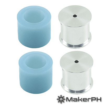 Silicone molds and metal cylinders set