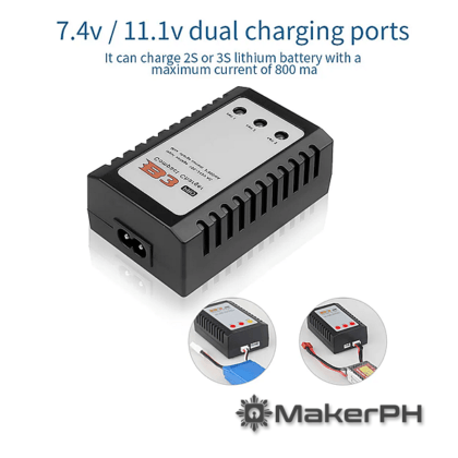 Dual charging ports for lithium batteries.