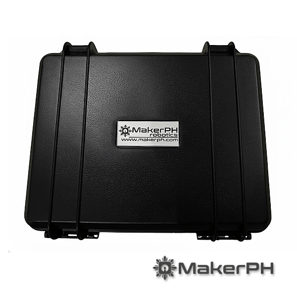 Black protective case with MakerPH Robotics logo.