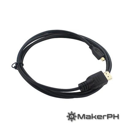 Black HDMI cable with connectors