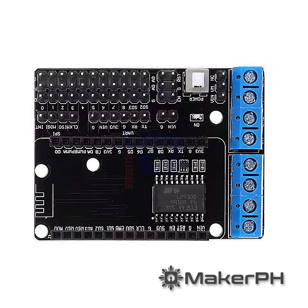 ESP8266 relay board with multiple connectors.