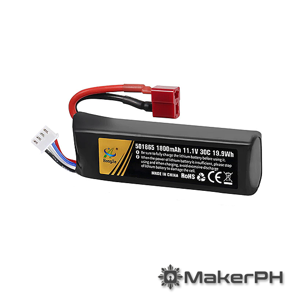 11.1V 1800mAh 3S 30C LiPo Battery with Dean Plug