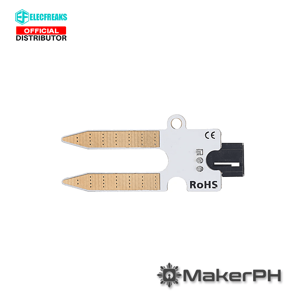 Soil moisture sensor with electronic components