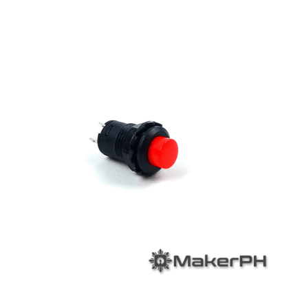 round panel mount latch push button (red)