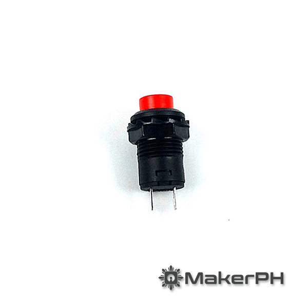 round panel mount latch push button (red)