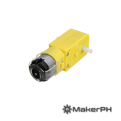 Yellow DC motor for robotics projects
