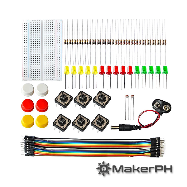 Arduino UNO R3 Basic Components Kit: Breadboard, LEDs, Resistors