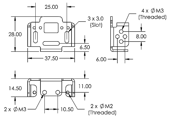 robo bracket for micro servo motor