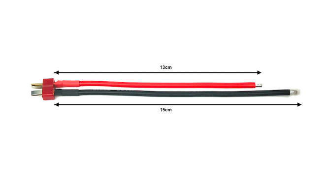 dean t male connector with 18awg wire (15cm)